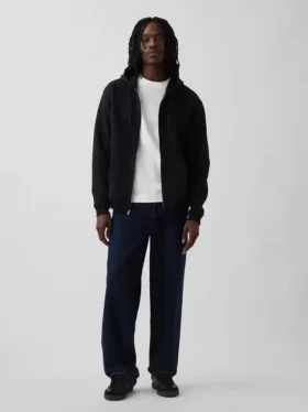 Vintagesoft Relaxed Zip-hettegenser for voksne
