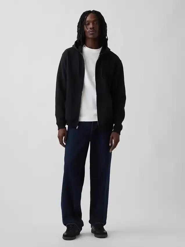 Vintagesoft Relaxed Zip-hettegenser for voksne
