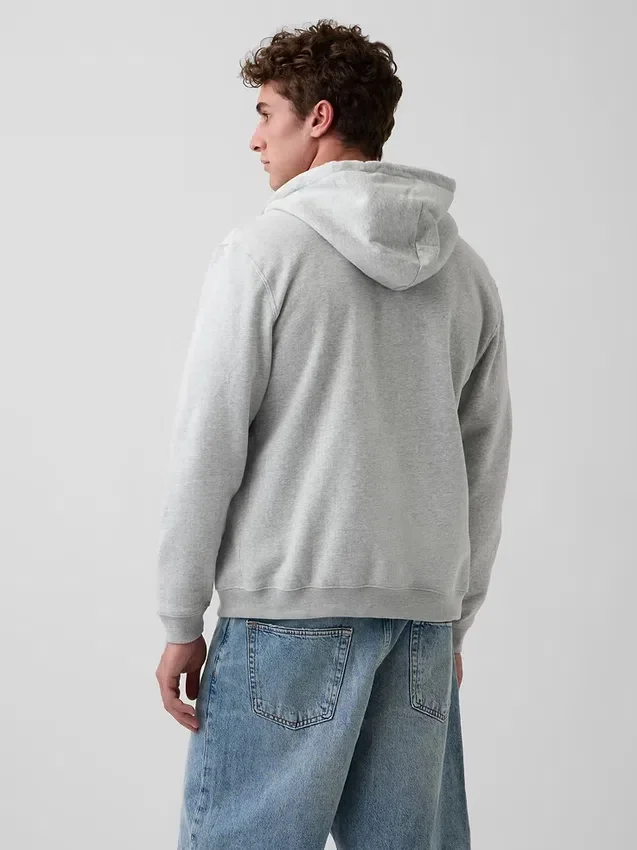 Vintagesoft Relaxed Zip-hettegenser for voksne