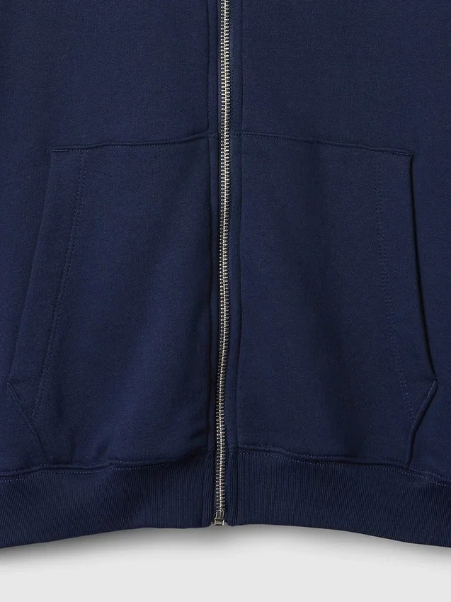 Vintagesoft Relaxed Zip-hettegenser for voksne