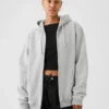 Vintagesoft Relaxed Zip-hettegenser for voksne