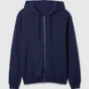 Vintagesoft Relaxed Zip-hettegenser for voksne