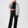 Vintagesoft Relaxed Zip-hettegenser for voksne