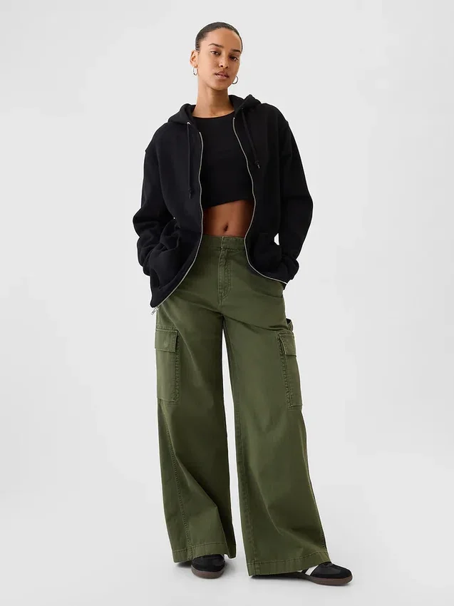 Vintagesoft Relaxed Zip-hettegenser for voksne