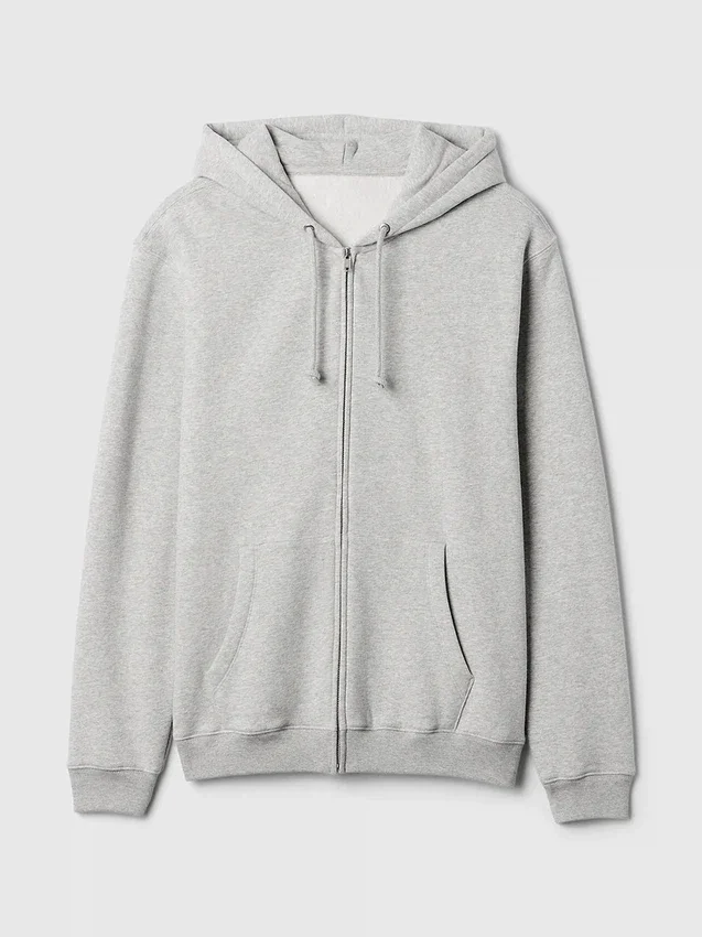 Vintagesoft Relaxed Zip-hettegenser for voksne