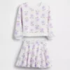 Vintagesoft-skortsett med blomstermønster for Baby og Småbarn