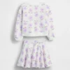Vintagesoft-skortsett med blomstermønster for Baby og Småbarn