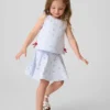Vintagesoft-skortsett med sløyfe for Baby og Småbarn