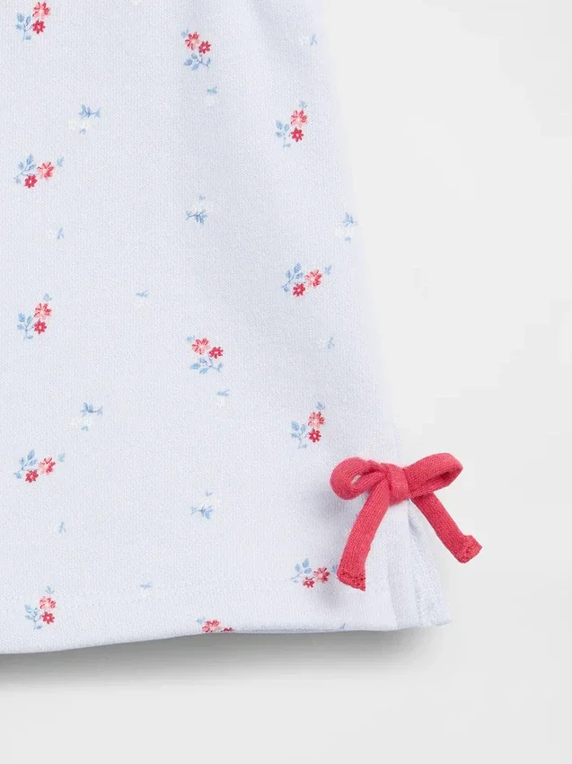 Vintagesoft-skortsett med sløyfe for Baby og Småbarn