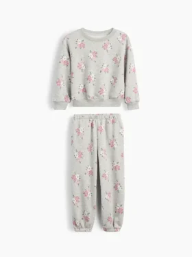 Vintagesoft-sweatsett med blomstermønster for Baby og Småbarn