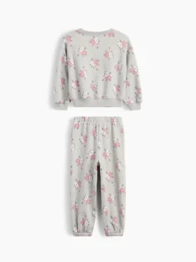 Vintagesoft-sweatsett med blomstermønster for Baby og Småbarn
