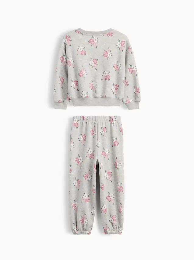 Vintagesoft-sweatsett med blomstermønster for Baby og Småbarn
