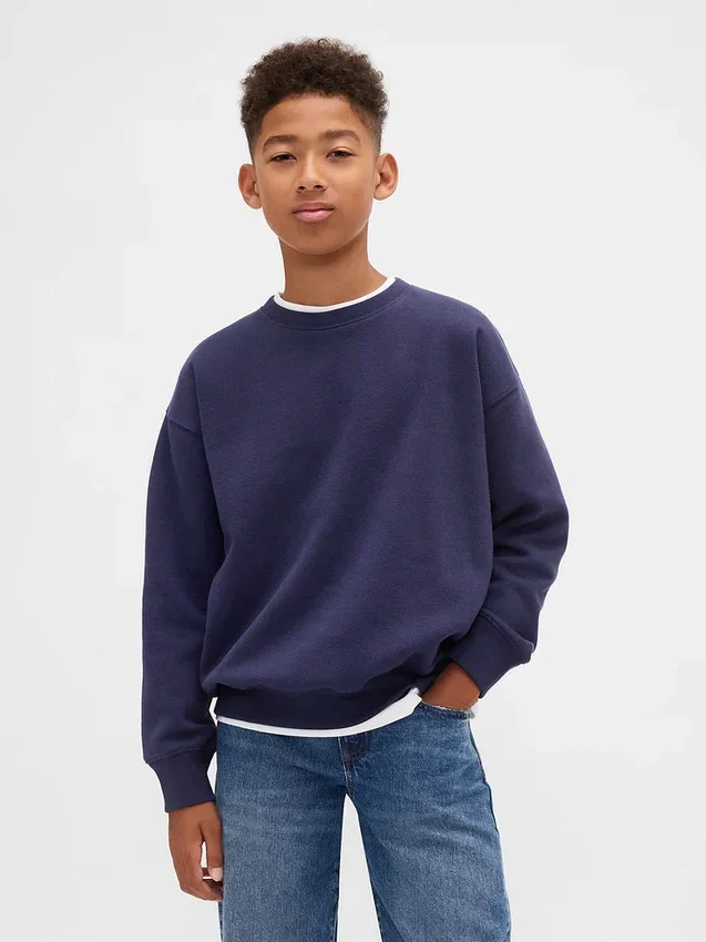 Vintagesoft-sweatshirt med avslappet passform for barn