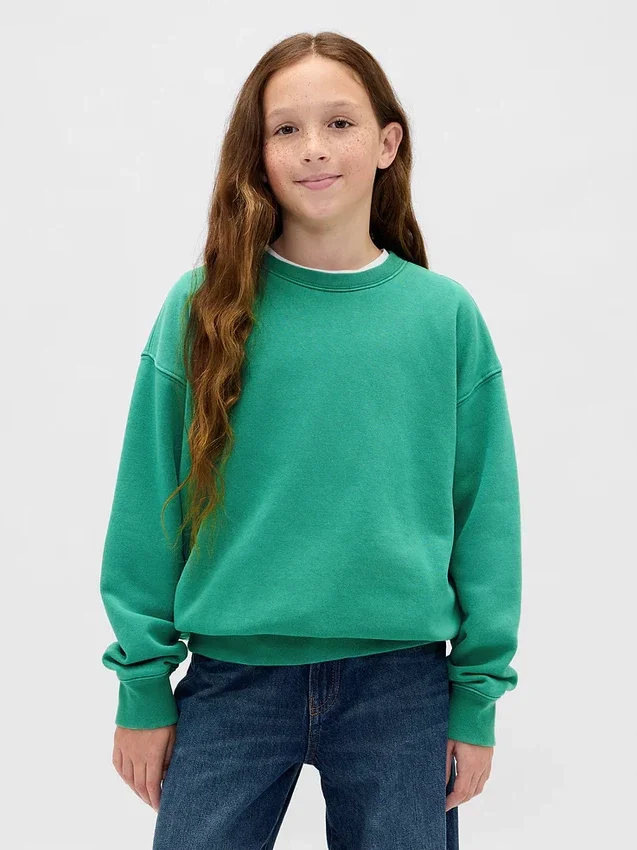 Vintagesoft-sweatshirt med avslappet passform for barn