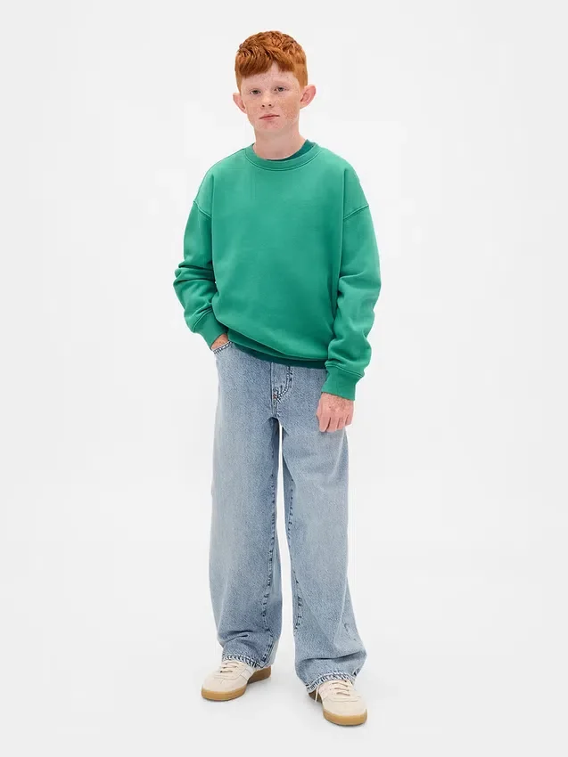 Vintagesoft-sweatshirt med avslappet passform for barn
