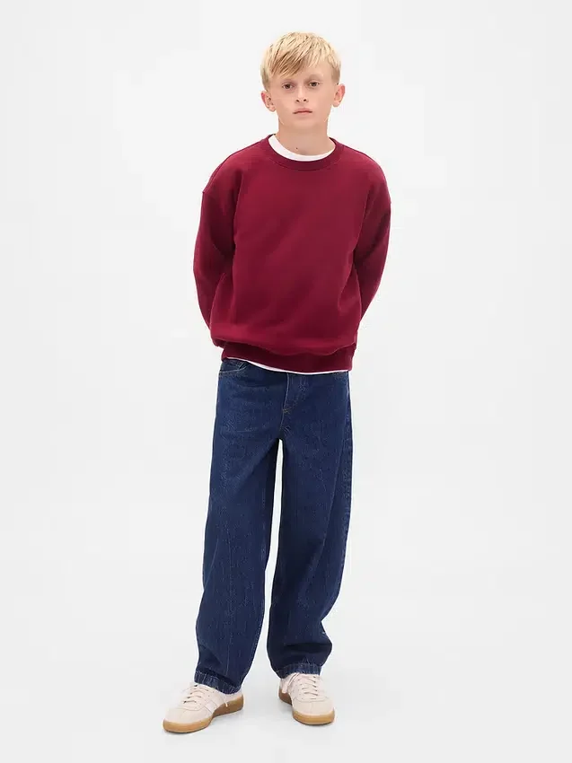 Vintagesoft-sweatshirt med avslappet passform for barn