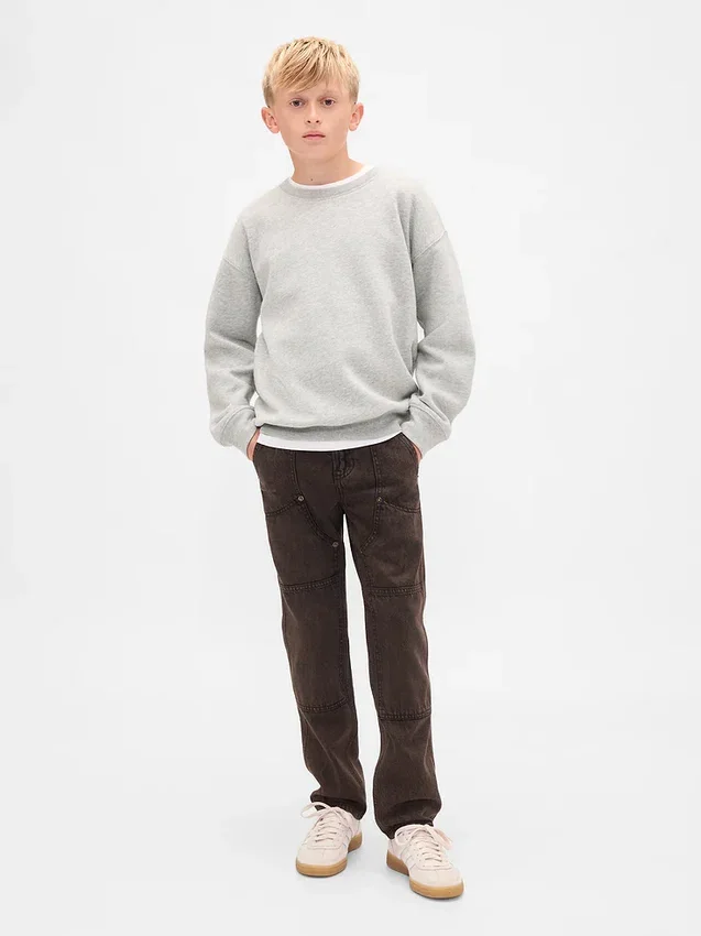 Vintagesoft-sweatshirt med avslappet passform for barn