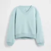 Vintagesoft-sweatshirt med avslappet passform og V-hals for barn