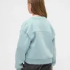 Vintagesoft-sweatshirt med avslappet passform og V-hals for barn