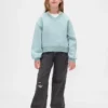 Vintagesoft-sweatshirt med avslappet passform og V-hals for barn