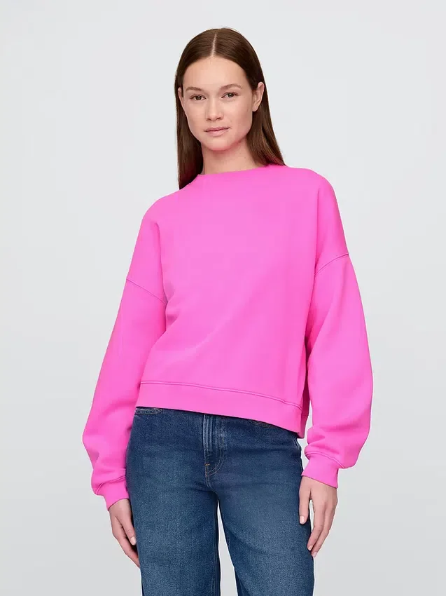 Vintagesoft Sweatshirt med kileformet snitt og rund hals