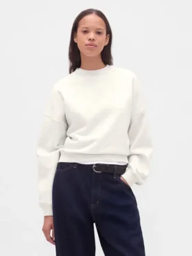 Vintagesoft Sweatshirt med kileformet snitt og rund hals