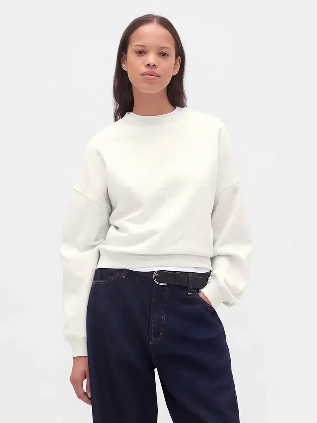 Vintagesoft Sweatshirt med kileformet snitt og rund hals