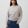 Vintagesoft Sweatshirt med kileformet snitt og rund hals