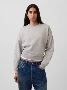 Vintagesoft Sweatshirt med kileformet snitt og rund hals
