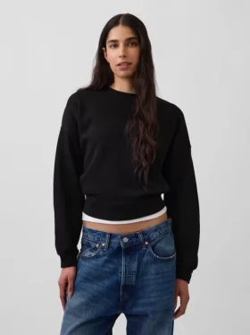 Vintagesoft Sweatshirt med kileformet snitt og rund hals
