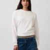 Vintagesoft Sweatshirt med kileformet snitt og rund hals