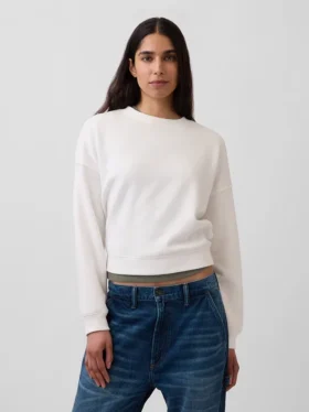 Vintagesoft Sweatshirt med kileformet snitt og rund hals