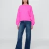 Vintagesoft Sweatshirt med kileformet snitt og rund hals