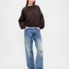 Vintagesoft Sweatshirt med kileformet snitt og rund hals