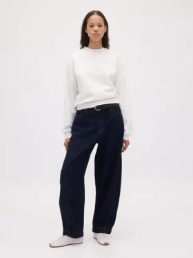 Vintagesoft Sweatshirt med kileformet snitt og rund hals