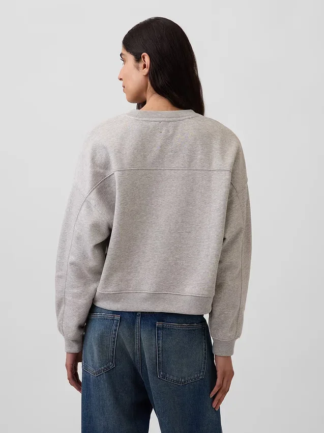 Vintagesoft Sweatshirt med kileformet snitt og rund hals