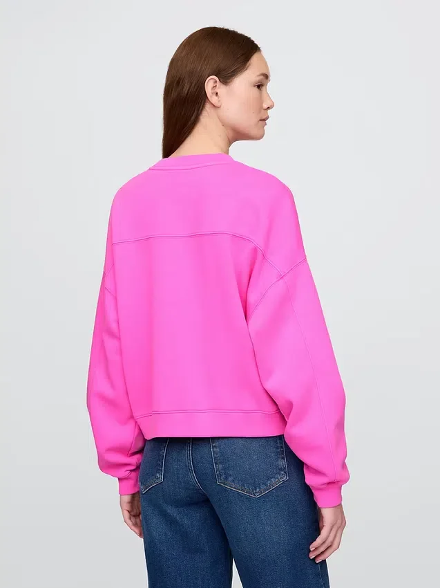 Vintagesoft Sweatshirt med kileformet snitt og rund hals