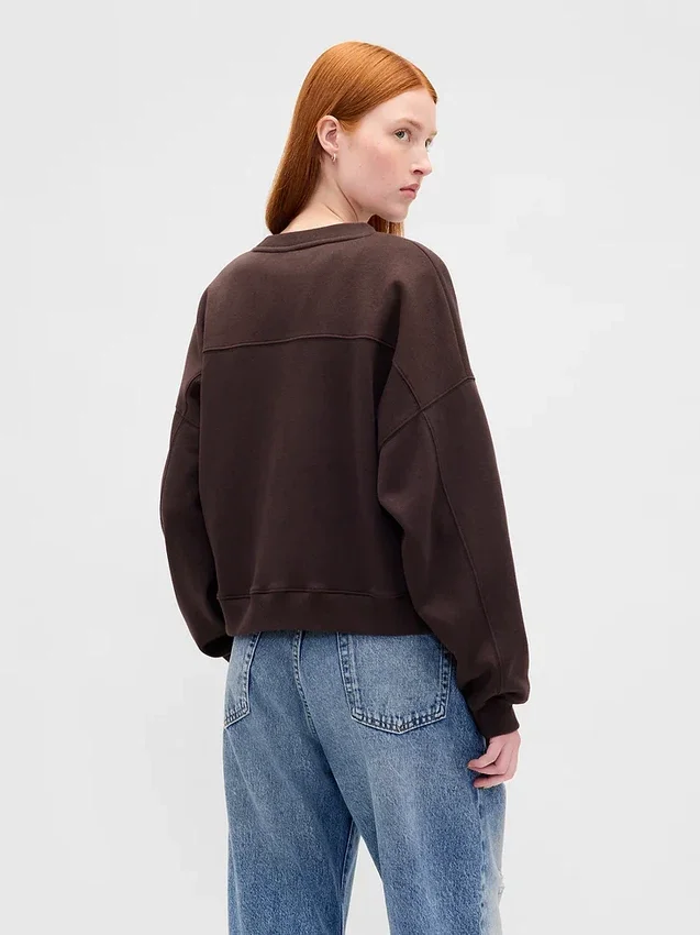 Vintagesoft Sweatshirt med kileformet snitt og rund hals