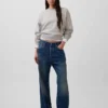 Vintagesoft Sweatshirt med kileformet snitt og rund hals