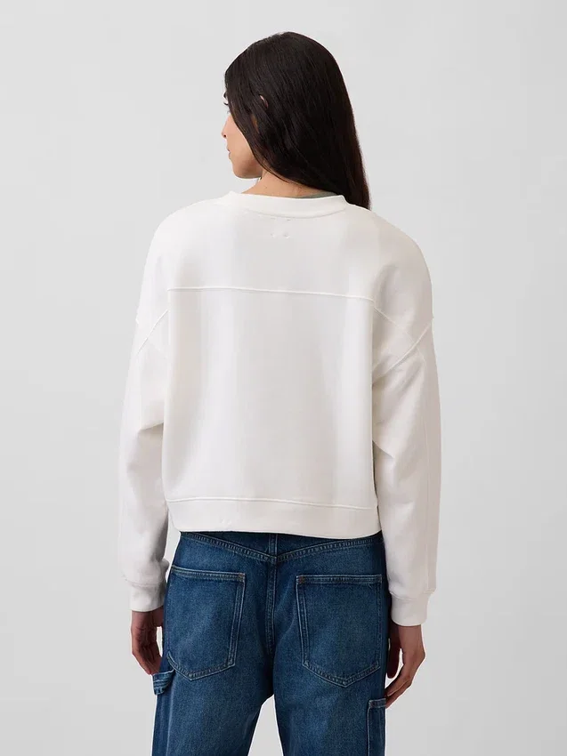Vintagesoft Sweatshirt med kileformet snitt og rund hals