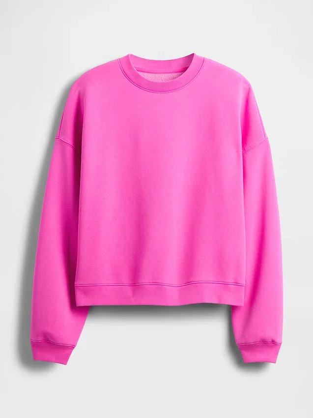 Vintagesoft Sweatshirt med kileformet snitt og rund hals
