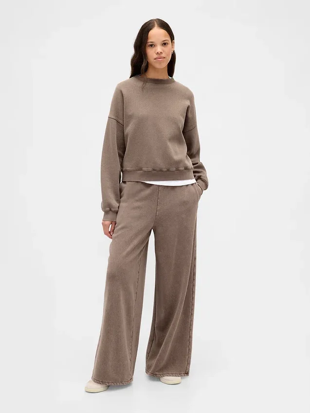 Vintagesoft Sweatshirt med kileformet snitt og rund hals