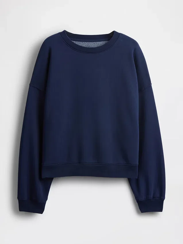 Vintagesoft Sweatshirt med kileformet snitt og rund hals