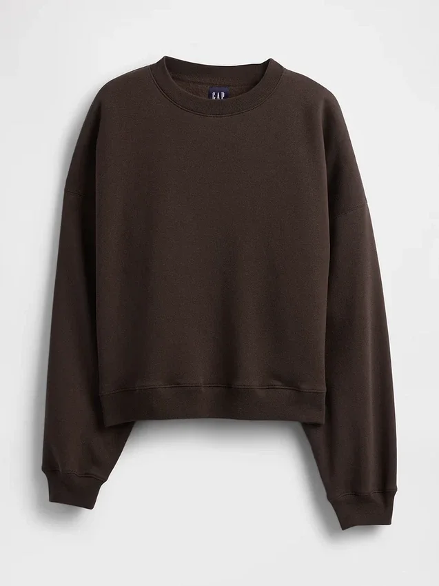 Vintagesoft Sweatshirt med kileformet snitt og rund hals