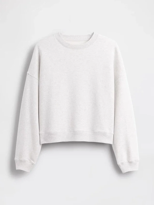 Vintagesoft Sweatshirt med kileformet snitt og rund hals