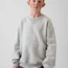 Vintagesoft-sweatshirt med rund hals og lomme for barn