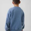 Vintagesoft-sweatshirt med rund hals og lomme for barn