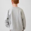 Vintagesoft-sweatshirt med rund hals og lomme for barn