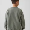 Vintagesoft-sweatshirt med rund hals og lomme for barn