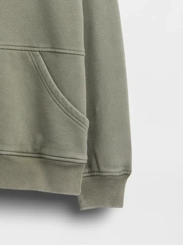 Vintagesoft-sweatshirt med rund hals og lomme for barn